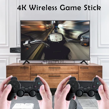 32/64G Retro Mini 4K Video Game Console Dobbelt Spillere Trådløs Controller, Spil Stick Støtte HD-Output for Familie-Konsoller