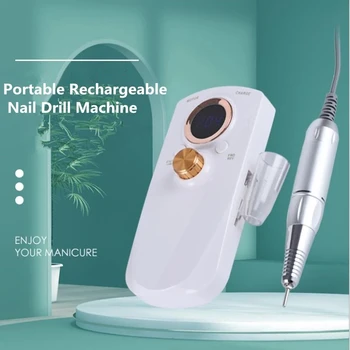 35000RPM Bærbare Negle Bore Maskine Genopladelige Manicure Maskine Elektrisk neglefil Nail Art Til Manicure Elektrisk Negle Bore