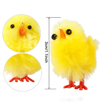 36/60 Pc ' Simulation Påske Mini Kyllinger Sæt Dekoration til Påske Æg Part Favoriserer Gaver til Børn
