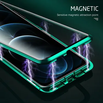 360 2in1 Skærm+Tilbage Hærdet Glas Flip Case Til Apple Iphone-12-Mini-11 Pro Max jeg Telefonen 11pro 12mini 12pro promax Dække