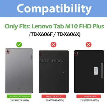 360 Graders Roterende Stander til Lenovo Fanen M10 FHD Plus 10.3 Tommer 2020 Magnetiske Tilfælde Dække Pose Android Tablet TB-X606F TB-X606X