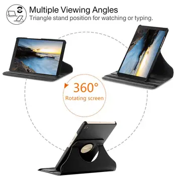 360 graders rotation taske Til Samsung Galaxy Tab ET 8,0 SM-T290 T295 2019 Læder Stå Cover For Galaxy Tab En 8