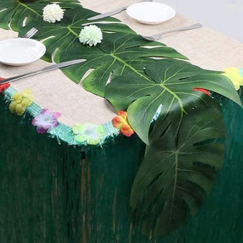 36Pcs Kunstige Tropiske Palme Blade,Hawaiian Luau Part Jungle Beach Tema Dekorationer Tabel Forlade Tilbehør Decors