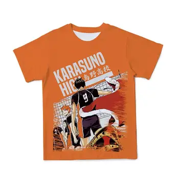 3D-Animationsfilm Haikyuu kortærmet T-shirt Nye Hot-Sale Mode Komfortable Syntetiske Udskrivning Korte Ærmer 3D Manga Volleyball drengens Top