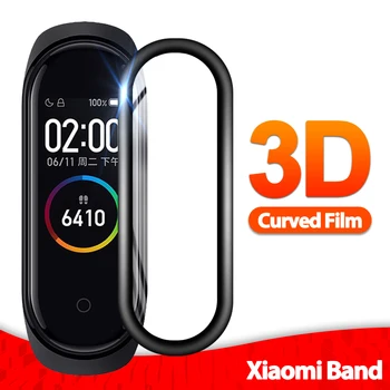 3D Bløde Fibre Glas Beskyttende Film Dække For Xiaomi Band 4 5 6 Full Screen Protector Case for Mi Band 6 smart Armbånd Ur