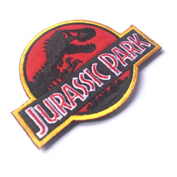 3D-Broderi Patches Loop Og Krog Jurassic Park Patches Broderi Patches Armbind Badges
