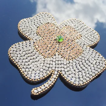3D Håndlavet beaded farve pailletter kløver blomster patch applikeret for DIY-hat, Frakke, Bukser, Taske og Hvidguld Broche