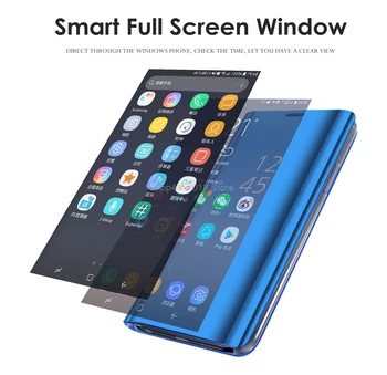3D Klare Opfattelse, Spejl, Spejlvende Sag Om For Xiaomi Mi A2 Dual SIM Smart Cover Til Xiaomi A2 Mi A2 2018 128GB mi 2 Fuld Boliger