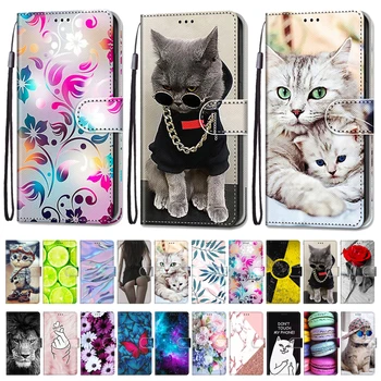 3D Malet Læder taske Til Huawei Honor 8X 8S Spille 8A 8 9 10 Lite 9A 9C 9S 9X Lite Pro Fundas Flip Wallet Cover Kat Hund Coque