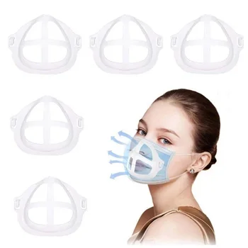 3D Munden Maske Støtte Vejrtrækning Hjælpe Hjælpe Maskere Indre Pude Beslag fødevaregodkendt Silikone Maske Holder Åndbar Ventil