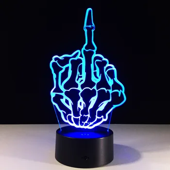 3D Optisk Illusion, jeg Elsker Dig tegnsprog Tabel LED Nat Lys USB-Romantisk Valentins Dag Dekoration Hånd Gestus Lampe