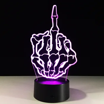3D Optisk Illusion, jeg Elsker Dig tegnsprog Tabel LED Nat Lys USB-Romantisk Valentins Dag Dekoration Hånd Gestus Lampe