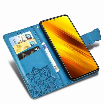 3D Prægede Flip Case til Xiaomi Poco X3 Pro-Phone Cover Læder 360 Beskytte Mi Poco X3 NFC X 3 3X Tegnebog Hud Capa Stødsikkert