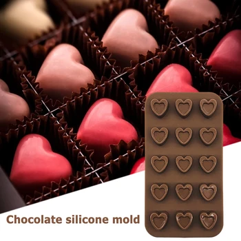3D Silikone Chokolade Skimmel Kærlighed Hjerte Formet Jelly Ice Fondant Udsmykning Mould Køkken med at Bage Tilbehør