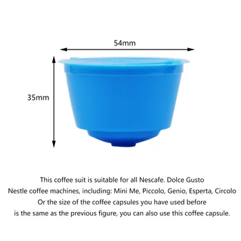 3Pcs Passer til Nescafe Dolce Gusto Kaffe Kapsler, Filter Cup Genopfyldning Caps Ske Børste Filter Kurve Pod Køkken Cafe Værktøjer