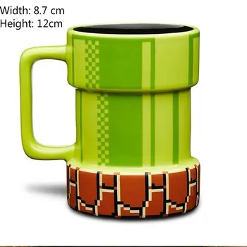 3d Kreative Keramiske Krus Cartoon Spil Super Mario Kloak Pixel Champignon Spørgsmålstegn Vand Cup Cartoon Børns Fødselsdag Gave