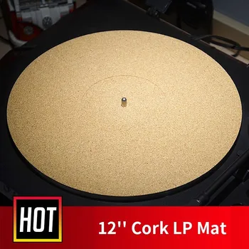 3mm Tykkelse Cork LP Slip Mat Anti-Statisk Slipmat for 12 tommer Vinyl LP Rekord