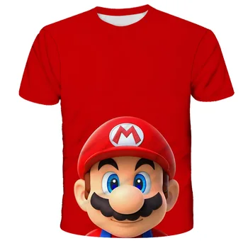 4-14 År Gamle Børn ' S Klassiske Tegnefilm Mario 3d-T-Shirt Nye Harajuku Klassiske Spil Mario Bros Kids Tøj Mario Drenge Cl