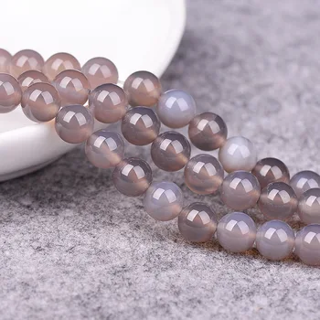 4/6/8mm naturlige sten perler matte perler, runde perler til smykkefremstilling halskæde og armbånd, mode perler