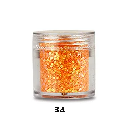4 Kasser 4x Daisy Iriserende Glitter Mix Sæt / Fine 10ML Neglelak Glitter Dust Fine Blanding 3D Nail Pailletter Glitter Pulver MA003-33-36,MC