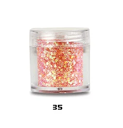 4 Kasser 4x Daisy Iriserende Glitter Mix Sæt / Fine 10ML Neglelak Glitter Dust Fine Blanding 3D Nail Pailletter Glitter Pulver MA003-33-36,MC