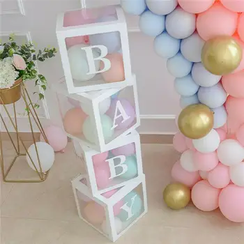 4 Stk /Sæt Baby Shower Dekorationer Gennemsigtige Balloner Max Ballon Holder til Babyshower fødselsdagsfest Dekorative