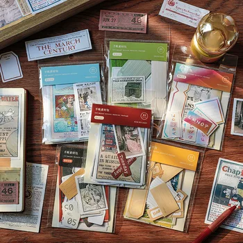 40 Stk Vintage Scrapbooking Diy Klistermærker Pack Dekorative Antik, Retro Fysiske Samling Dagbog Journal Forskønnelse Af Forbrugsstoffer