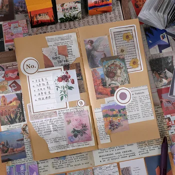 400 stk/bog Sidste dagbog-serien papir Kort Memo Pad Dekorative Papirvarer Scrapbooking DIY Dagbog Album Lable Retro Materiale