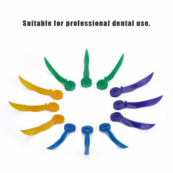 400pcs 4 Størrelser Disponibel Dental Kile med Hul Bølge Form Kile Arc Konkave Plast Tandlæge Værktøj Til Tandpleje