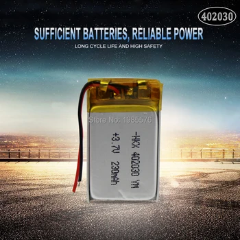 402030 042030 Polymer Lithium Batteri 3,7 V 200mah Genopladelige Batterier til MP3-MP4 Ure Toy Cell Phone GPS