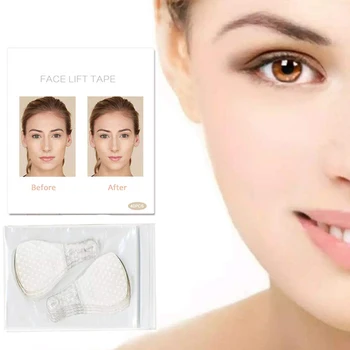 40Pcs / Set Usynlig, Tynd Ansigt Facial Klistermærker Facial Linie Rynke Slasket Hud V-Form Face Lift Tape Til Ansigt