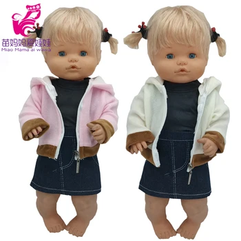 40cm Nenuco Dukke Tøj, Ropa Y Su Hermanita 17Inch Reborn Baby Dolls Tøj, Pels Børn Pige Legetøj Gave