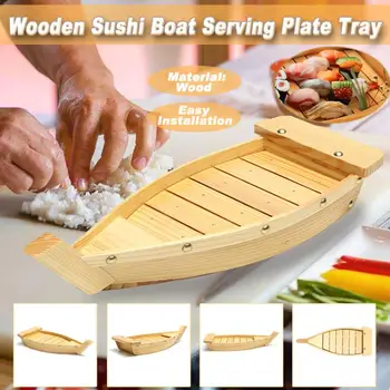 42X17X7.5Cm Japanske Køkken Både Sushi Sushi Værktøjer Træ, Håndlavet Enkelt Skib Sashimi Diverse Kolde Retter Service Bar