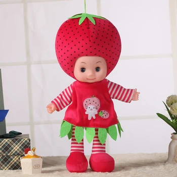 45CM Frugter Baby Dukker Hængende Søde Tegneserie Dukke Legetøj Til Piger, Drenge Silikone Ansigt Bløde Krop Bebe Dukker tøjdyr Apple Avocado