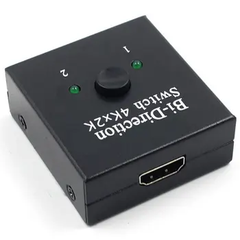 4K UHD HDMI-kompatibel Splitter Switcher Out Forstærker 1080P 4kx2k Switcher 1 × 2 2X1 Split 1 i 2 2 Porte Bi-retningsemt .