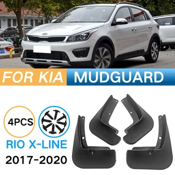 4stk ABS Bil Mudder Klapper For KIA Rio X-Line KX COROSS 2017 2018 2019 2020 Skærmen Splash Vagter Fender Stænklapper Bil Tilbehør