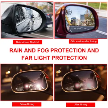 4stk Auto bakspejlet Side vinduesglas Anti-fog Film Regn Beskyttelse Praktiske Nano-Coating Materiale Til Bil Tilbehør