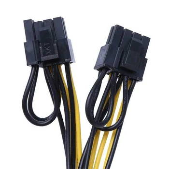 5/10stk PCI Express Power Splitter Kabel-PCIE forlængerledninger PCI-E 6-pin til Dobbelt 6+2-pin-koden (6pin/8pin) Grafikkort Power Kabler