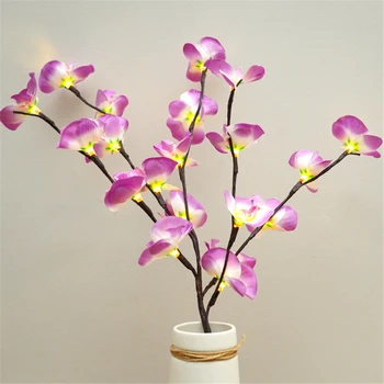 5-1STK 73CM 20 Pærer Orchid Gren Lys String Kunstig Blomst LED-Lys til Bryllup Nye År Valentins Dag Fe Dekoration