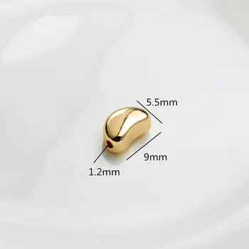 5.5*9MM 14K Guld Farve Forgyldt Messing Ærter Form Perler Spacer Perler af Høj Kvalitet Til Smykker