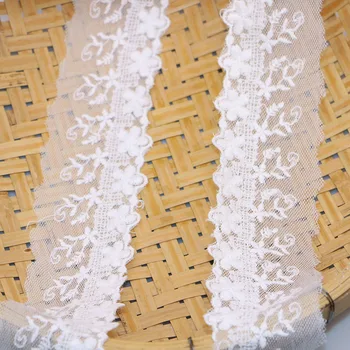 5.7 CM 2YARD Blonde bånd til gardin tabel tøj lady hat dekoration fletning broderier og kniplinger struktur trim diy sy tilbehør