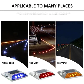 5 Farve Road Reflektor Bageste Advarsel LED Blinker Parkering Lys Spike Urban Farola Lampe Begravet Reflekterende Blinker ved Motorvej Anker