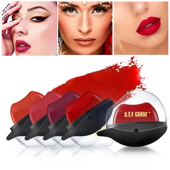 5 Farver Lip Form Mat Læift Vandtæt Langvarig Nude Lip Gloss Glimmer Makeup Lip Tint Rød Læift Koreanske Kosmetiske