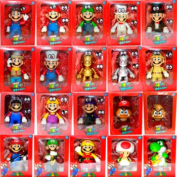 5 Tommer Super Mario Figur Dekoration Mario Brothers Bowser Dukke Odyssey, Luigi, Yoshi Wario Dukke Ny Med Boks Fødselsdag Gaver