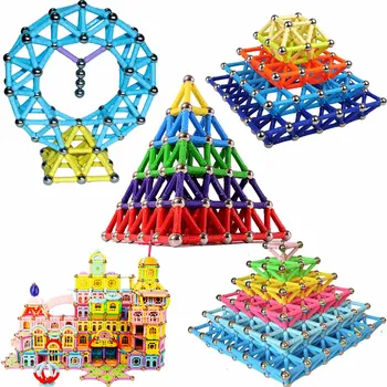50-300pcs DIY Magnetiske Blokke Magnetiske Designer Byggeri Sæt Magnet Barer Pædagogisk Legetøj til Børn Gaver