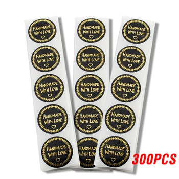50-500pcs Runde Naturlige håndlavede Stickers tætning Etiketter søde klistermærke til Kage Emballage, etiketter, klistermærke, brevpapir