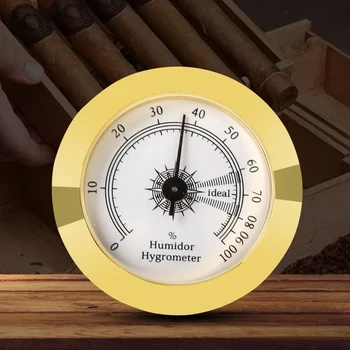 50 MM Præcision Cigar Hygrometer Præcision Mosaik Mini Bærbare Mekaniske Hygrometer cigarkasse Hygrometer Tilbehør