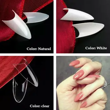 500Pcs Pegede Falske Negle Tips Negl Dække Hjem Salon DIY Manicure, Udsmykning