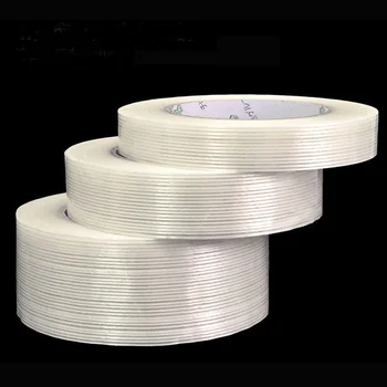 50M Fiber Tape Stærk Glas Fiber Tape Høj Temperatur Resistent Ikke-Mærkning Enkelt Side Stribe Tape