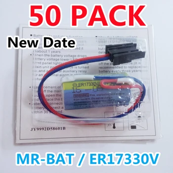 50STK Nye Originale ER17330V MR-BAT CNC-3.6 V 1700mah PLC Lithium Batteri med Stik Til Mitsubishi Servo